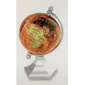 3" Copper Amber Globe w/ Opalite Ocean & Contempo Stand Stand